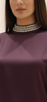 WINE WING ONE SIDE FLOW CO-ORD SET