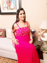 PRAKSIII IN ROSE BUSTIER GOWN