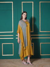 GOLDEN SAGE KAFTAN CAPE WITH DRESS