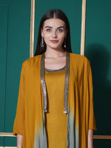 GOLDEN SAGE CO-ORD WITH CAPE STYLE JACKET