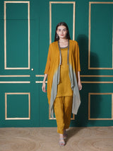 GOLDEN SAGE CO-ORD WITH CAPE STYLE JACKET
