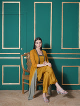 GOLDEN SAGE CO-ORD WITH CAPE STYLE JACKET