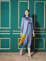 GREY GOLD JACKET LAYER DRESS