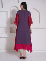 DUSKY ROSE KAFTAN CAPE WITH DRESS