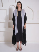BLACK BRILLIANCE KAFTAN CAPE WITH DRESS