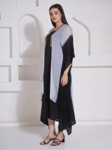 BLACK BRILLIANCE KAFTAN CAPE WITH DRESS