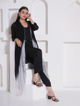 BLACK BRILLIANCE CO-ORD WITH CAPE STYLE JACKET