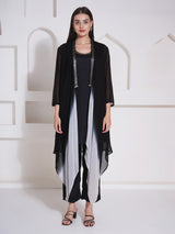 BLACK BRILLIANCE CO-ORD WITH CAPE STYLE JACKET