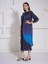 TITANIUM TEAL JACKET LAYER DRESS