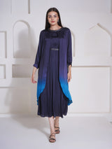 TITANIUM TEAL JACKET LAYER DRESS