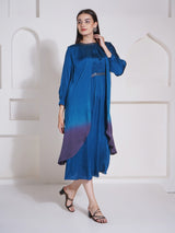 TEAL TITANIUM JACKET LAYER DRESS