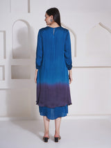 TEAL TITANIUM JACKET LAYER DRESS