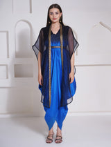ROYAL RADIANCE DHOTI DRAPE WITH FREE FALL FUSION EMBROIDER CAPE