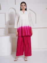 ROSE RUSH DIP DYED TENT TOP CO-ORD SET