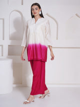 ROSE RUSH DIP DYED TENT TOP CO-ORD SET