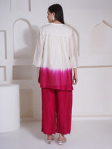 ROSE RUSH DIP DYED TENT TOP CO-ORD SET