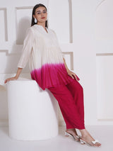 ROSE RUSH DIP DYED TENT TOP CO-ORD SET