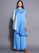 FROSTED SAPPHIRE ASYMMETRIC TOP CO-ORD SET