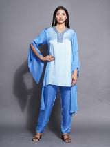 FROSTED SAPHHIRE SIDE TAIL CO-ORD SET