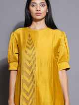 GOLDEN RUFFLE KURTA SET