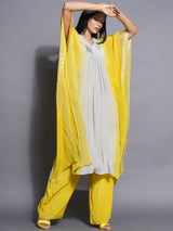 CITRINE CHARM PLEATED NECKLINE KAFTAN SET