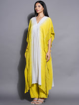 CITRINE CHARM PLEATED NECKLINE KAFTAN SET
