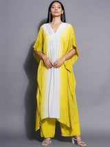 CITRINE CHARM PLEATED NECKLINE KAFTAN SET