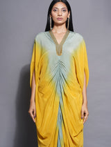 GOLDEN SAGE BUTTERFLY DRESS