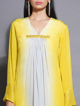 CITRINE CHARM FRONT GATHERED KURTA SET