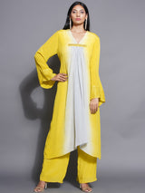 CITRINE CHARM FRONT GATHERED KURTA SET