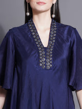 ASYMMETRIC SIDE DRAPE DRESS