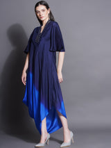 ASYMMETRIC SIDE DRAPE DRESS