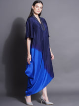 ASYMMETRIC SIDE DRAPE DRESS