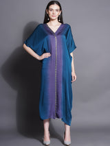 TEAL TITANIUM JEWELLED KAFTAN