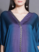 TEAL TITANIUM JEWELLED KAFTAN