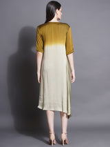 MEHNDI MIST COWL DRAPE DRESS