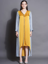 GREY GOLD CURVE HEM KURTA SET