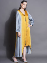 GREY GOLD CURVE HEM KURTA SET