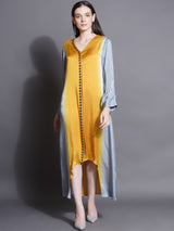 GREY GOLD CURVE HEM KURTA SET