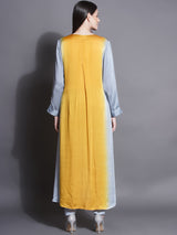 GREY GOLD CURVE HEM KURTA SET