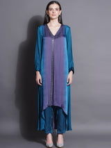 GREY GOLD CURVE HEM KURTA SET