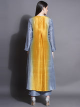 GREY GOLD PIN-TUCK KURTA SET