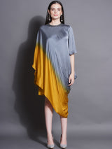 GREY GOLD CONTOUR DRAPE CO-ORD SET