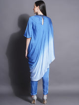 FROSTED SAPPHIRE CONTOUR DRAPE CO-ORD SET