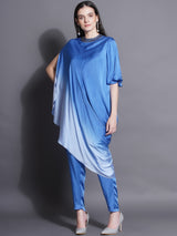 FROSTED SAPPHIRE CONTOUR DRAPE CO-ORD SET