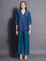 TEAL TITANIUM LAPEL COLLAR CORD-SET