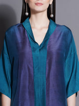 TEAL TITANIUM LAPEL COLLAR CORD-SET