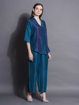 TEAL TITANIUM LAPEL COLLAR CORD-SET