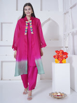 ROSE REEF STRIGHT CUT BEADED OVERLAY WITH CO-ORD SET