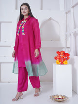 ROSE REEF STRIGHT CUT BEADED OVERLAY WITH CO-ORD SET